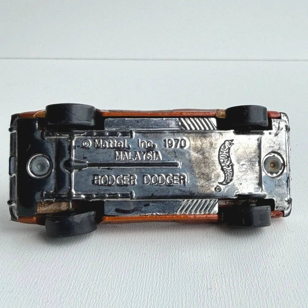 Vintage 1970 Hot Wheels Redline Rodger Dodger Orange Rare Dodge Challenger